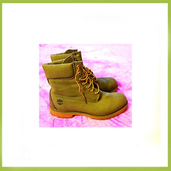 New Rare/Unique Men\'s Tactical Army-green Canvas Timberland Boots main image 5